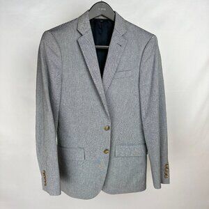 J.crew Ludlow Slim Grey Italian Cotton Suit Jacket 36short
